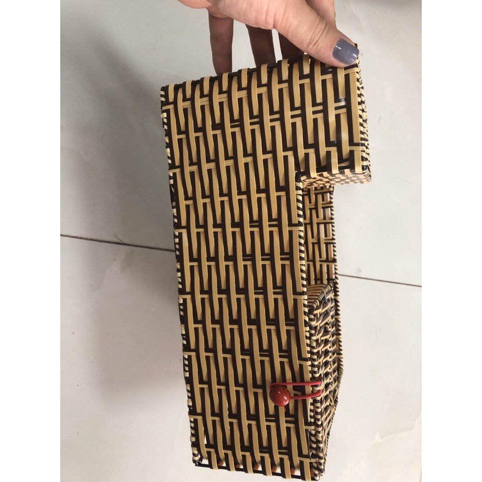 Khay đa năng nhựa giả mây