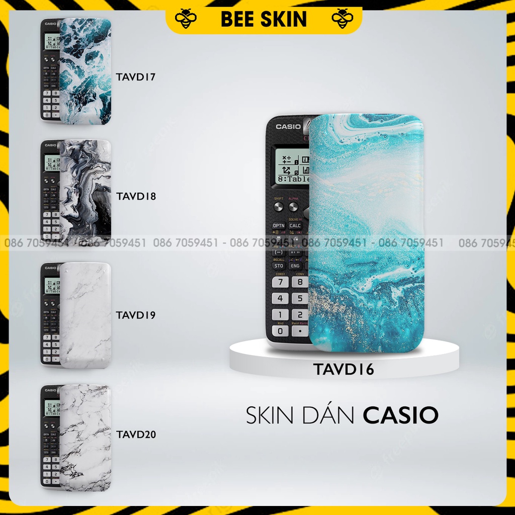 Skin dán máy tính CASIO In Hình Vân ĐáBộ 4 (Casio 570 / Casio 570-2nd/ Casio 580 /Vinacal..) tavdb4