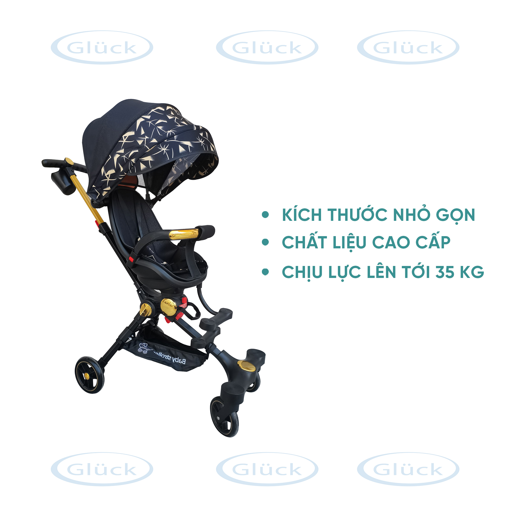 Xe nôi đẩy mini cho bé Gluck Baby G8
