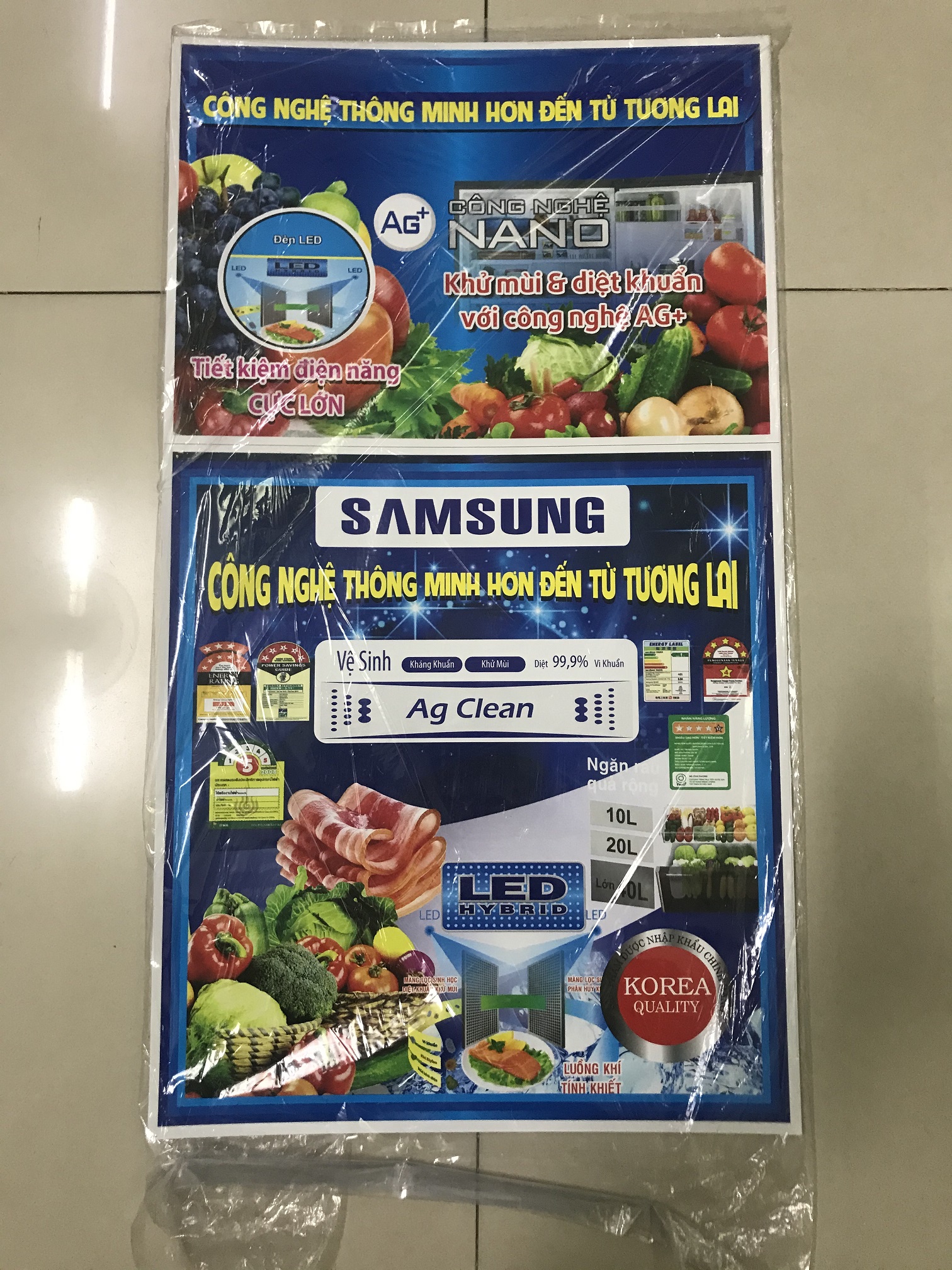 [HCM]Combo 10 tem dán tủ lanh Samsung/ Com 10 miếng dán tủ lạnh Samsung (mẫu 1)