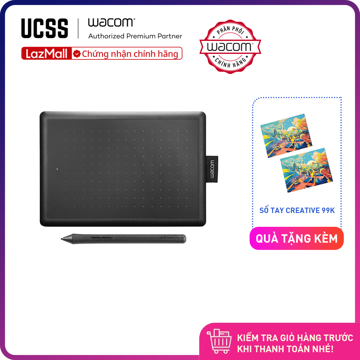 Bảng Vẽ One by Wacom Small CTL-472 (Hàng Phân Phối Chính Thức)