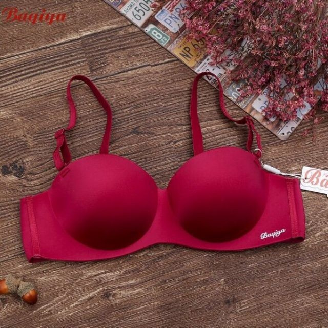 Áo lót Quả Ngang, Áo Ngực Không Gọng Su Đúc Đệm Dày Siêu Nâng Ngực Dây Có Thể Tháo Rời
