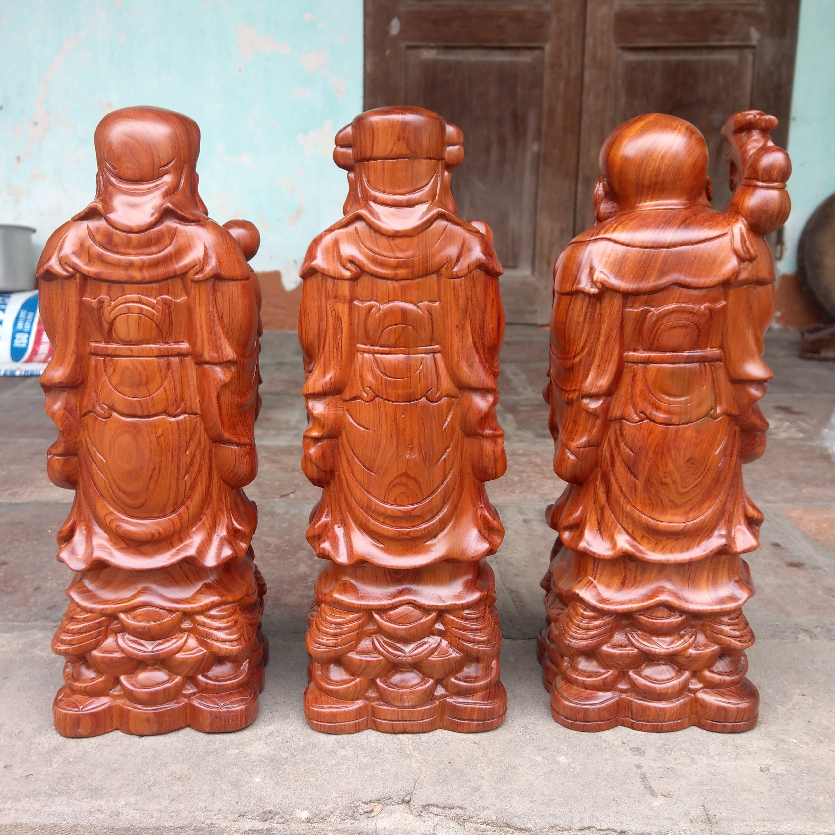 Tam Đa Gỗ Hương Đá - Đế Tiền - Cao 30cm