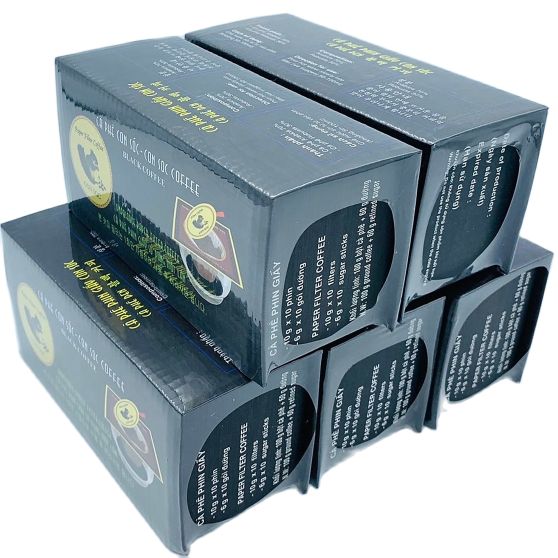 Hộp Cà phê Con Sóc Phin Lọc Đơn Đen( Combo 5 Hộp)