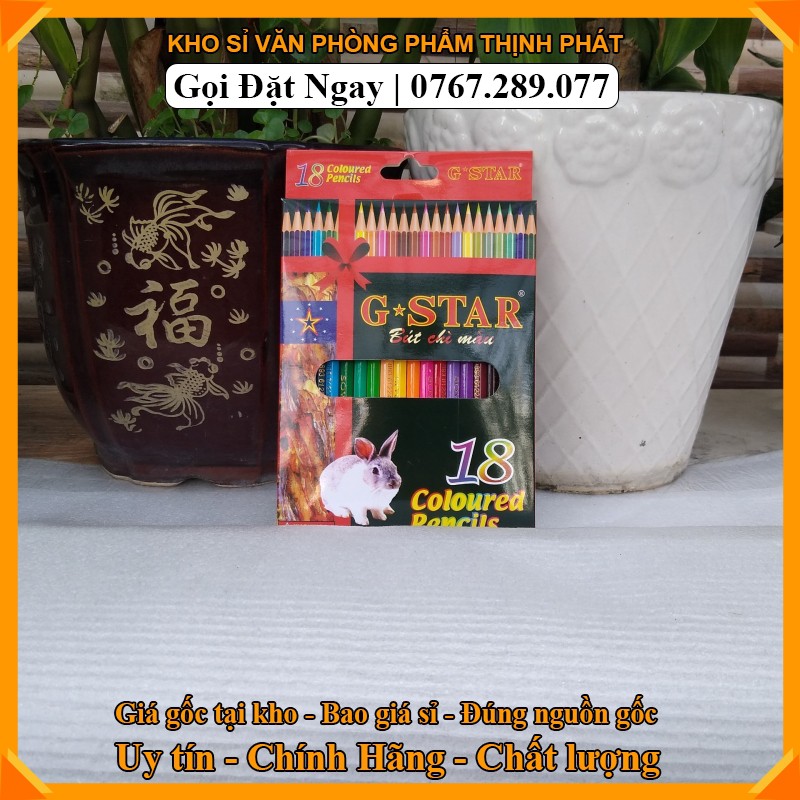 [HCM](Hàng cao cấp sẵn hàng giá sỉ)Bút chì màu gỗ 12 -18 -24 màu Gstar