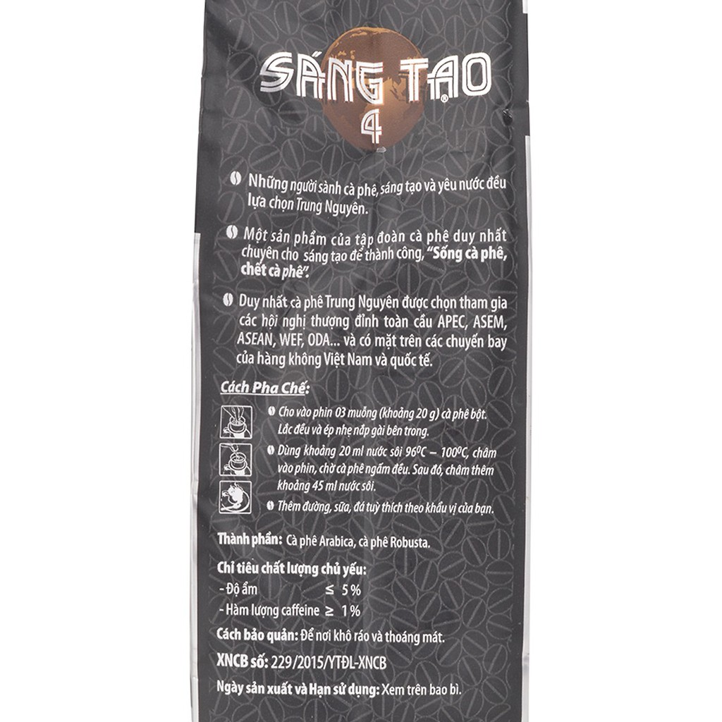 Cà phê Sáng Tạo 4 Trung Nguyên - Gói 340g - Cà Phê Pha Phin