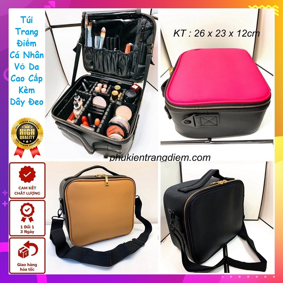 3 colors mini cosmetic bag with strap