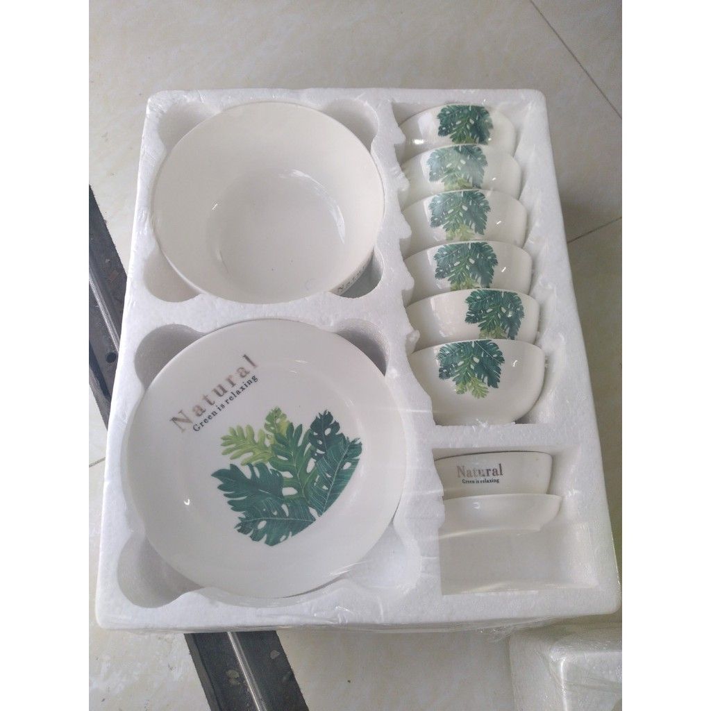 bộ bát đĩa bát tràng  11 món