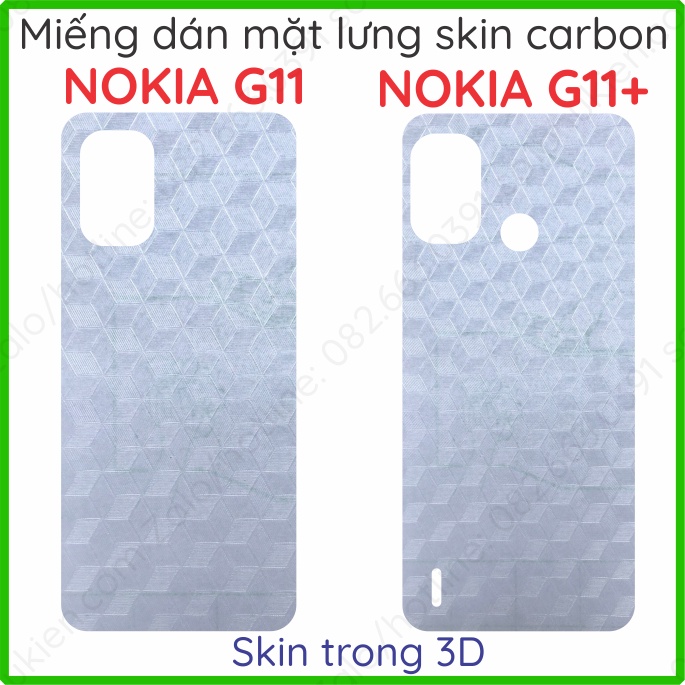 Miếng dán mặt lưng skin carbon nokia g11 / g11+