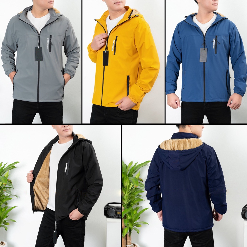 Áo gió 3 khoá lót lông nam mẫu mới nhất