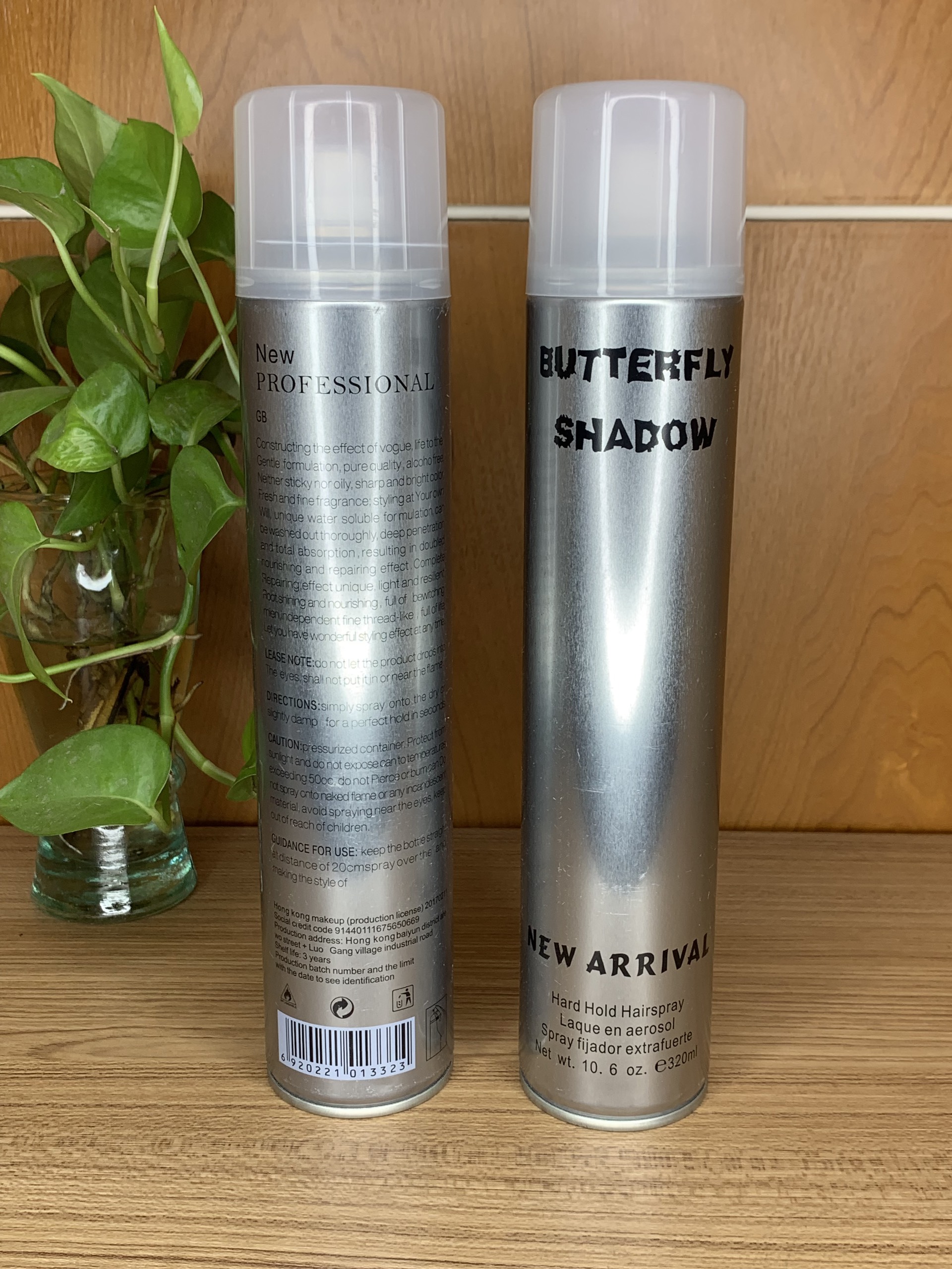 Gôm Xịt Tóc Nam Butterfly Shadow 320ml - Cứng Và Giữ Nếp Tốt