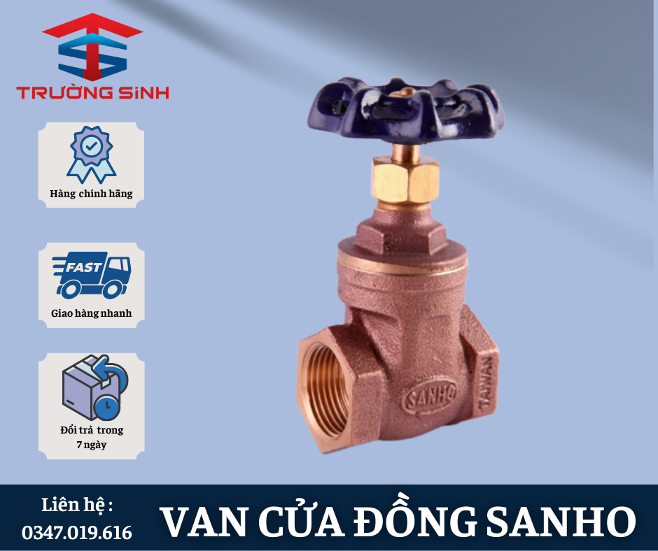 Van cửa đồng phi 21, 27mm - Sanho