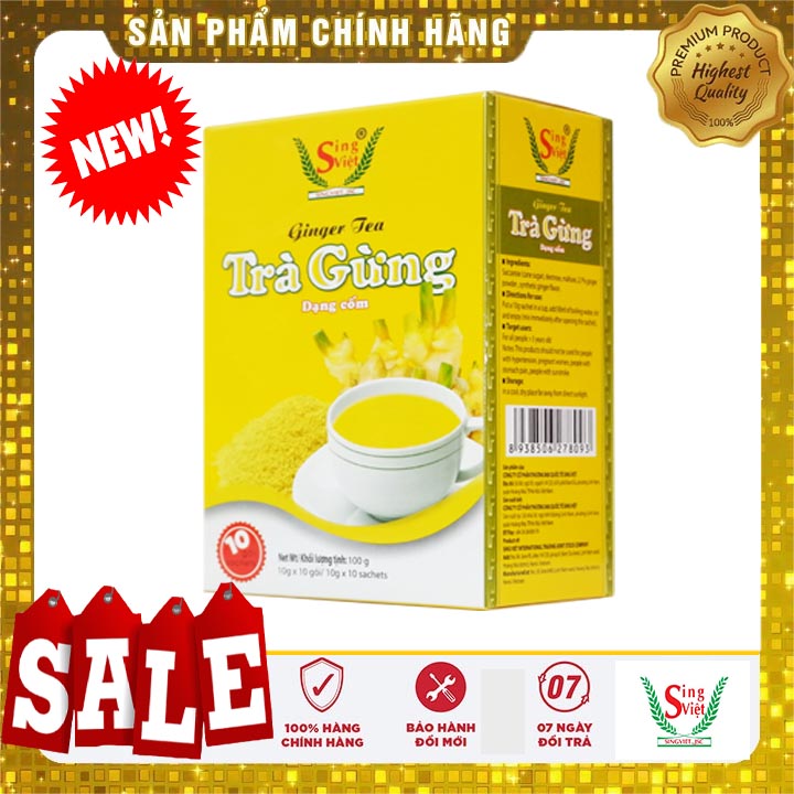 TRÀ GỪNG SING VIỆT dạng cốm, làm ấm cơ thể