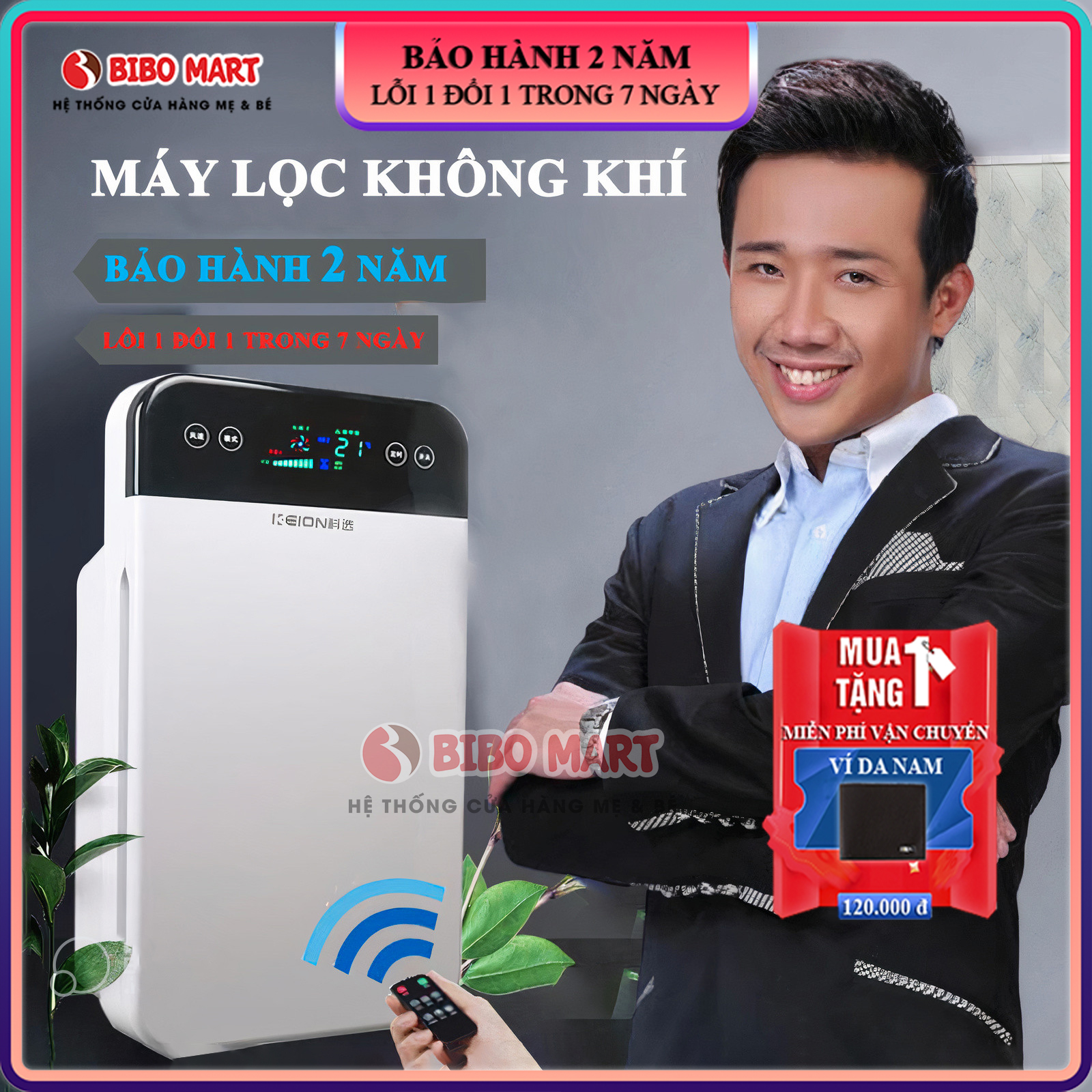 Máy lọc không khí HR-883 công nghệ lọc 5 lớp tạo ion âm, công nghệ lọc HEPA kết hợp than hoạt tính có điều khiển từ xa tiện dụng Bảo hành 2 năm lỗi đổi mới trong 7 ngày