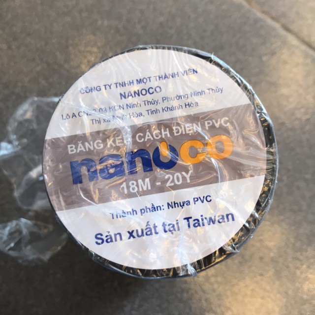 COMBO 10 CUỘN BĂNG KEO ĐIỆN NANOCO 20Y - ĐÀI LOAN