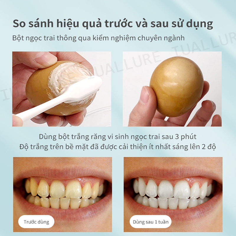Bột Đánh Răng  Toothpowder tẩy trắng và làm sạch răng 50g [NHẬP KHẨU CHÍNH HÃNG 100%]