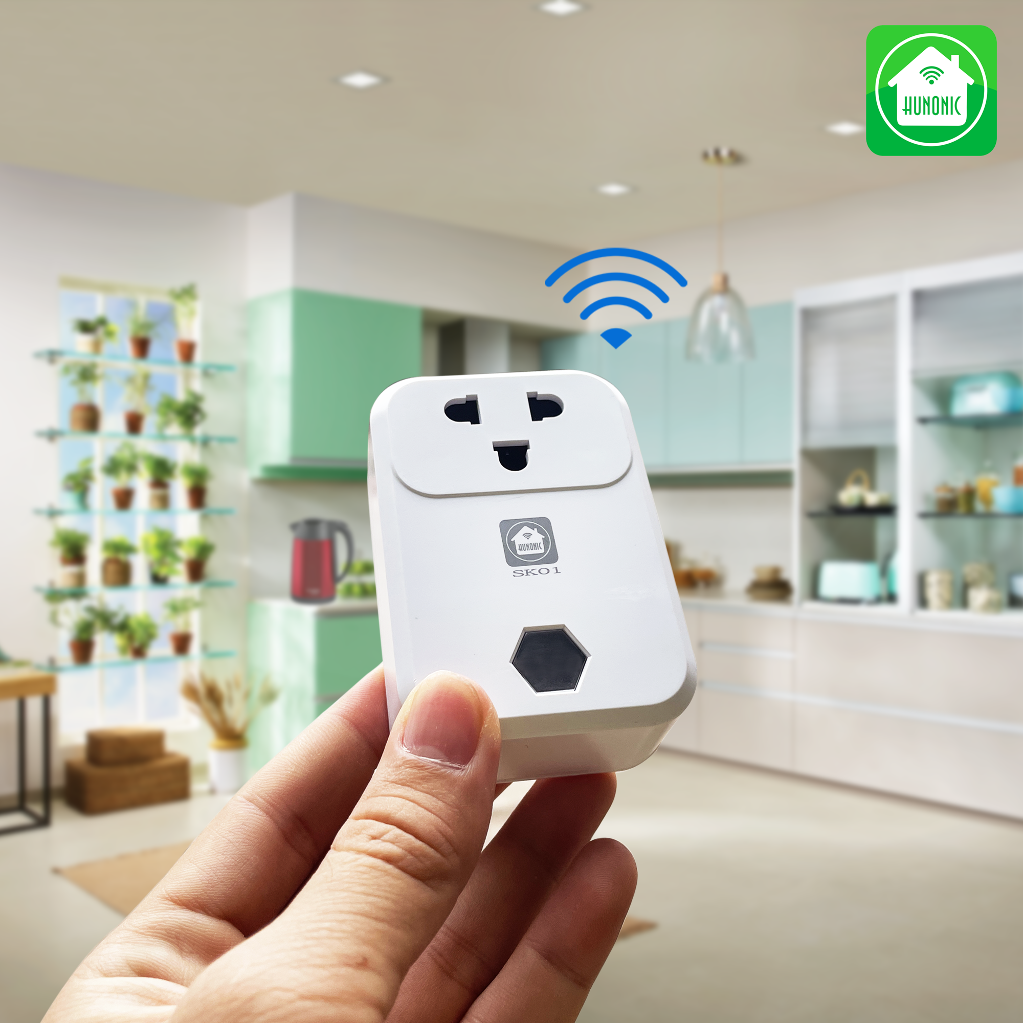 [FREE SHIP] Ổ cắm thông minh Wifi Hunonic