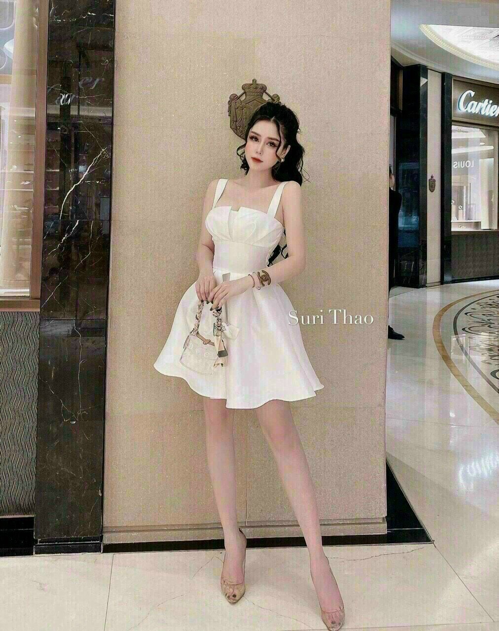 Đầm xòe cúp ngực chất umi mềm mại thiết kế xinh xắn qc..