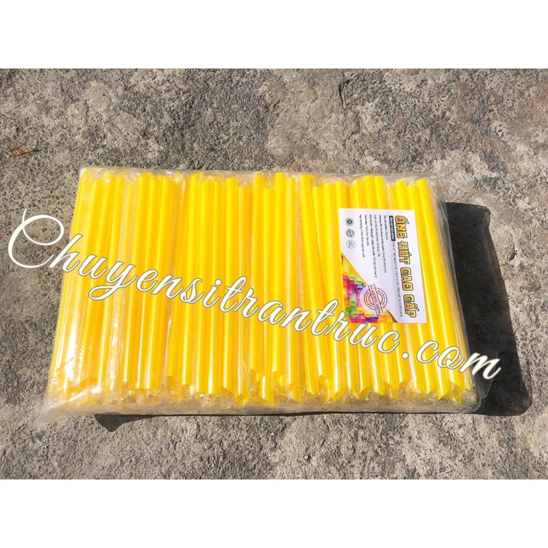 [5 MÀU - HÀNG SẴN] 500gram Ống Hút trân châu phi 12 có màng bọc (200 cái)