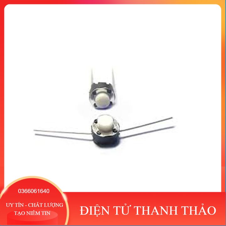 Combo 10 nút nhấn 2 chân màu trắng