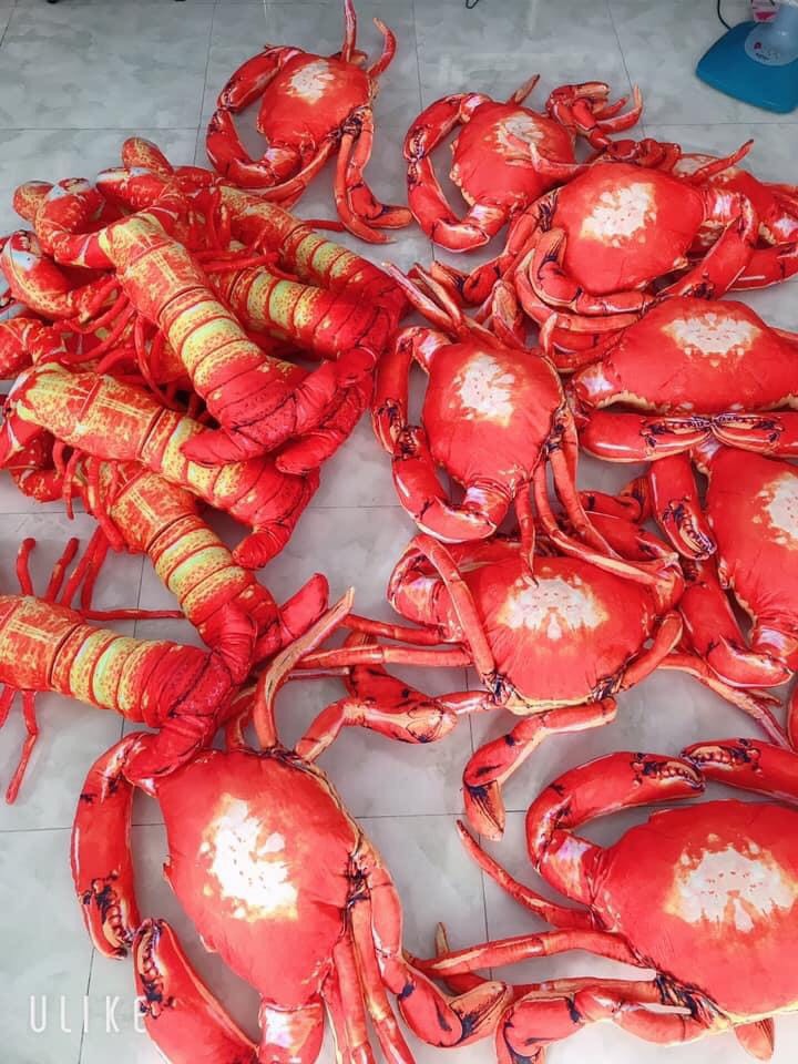 GẤU BÔNG HÌNH CUA ĐỎ 3D SIÊU TO SIZE 80CM