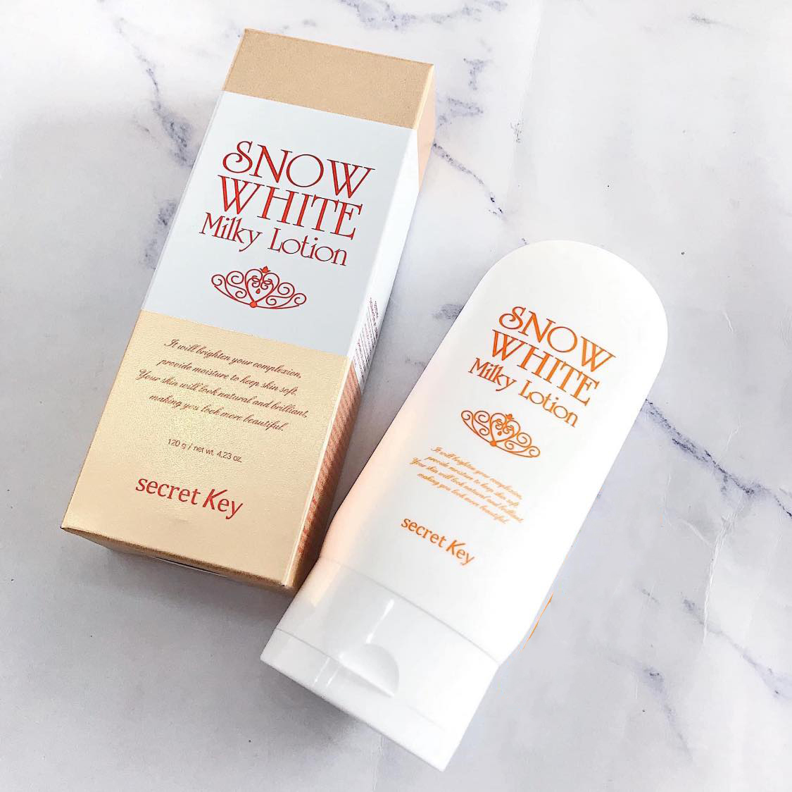 Sữa Dưỡng Trắng Da Toàn Thân Secret Key Snow White Milky Lotion 120g + Tặng Mặt Nạ 3W Clinic - HAFA STORE