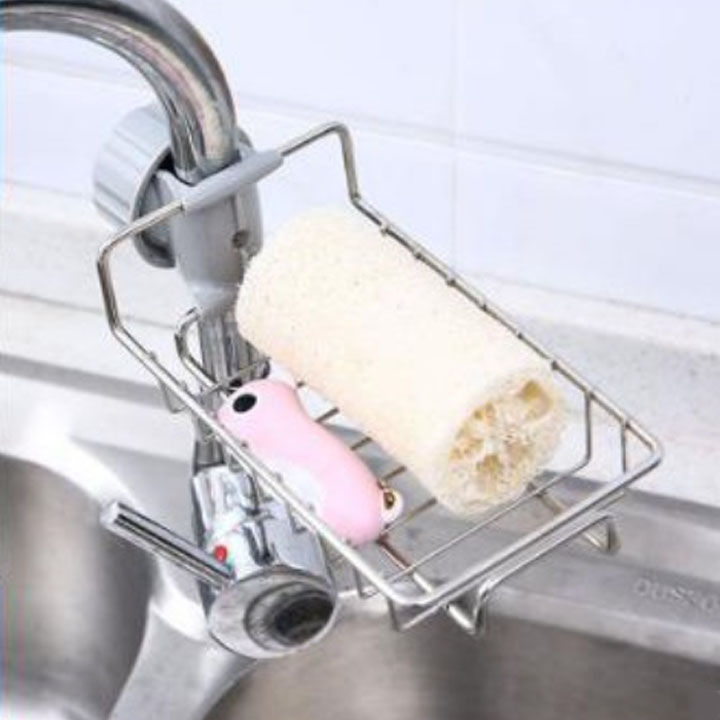 Kệ inox gắn vòi nước kệ giỏ đựng để đồ rửa chén bát kệ gắn bồn rửa chén , khay inox gắn vòi rữa chén , giá treo inox tiện dụng, kệ để đồ đa năng gắn vòi, giá treo vòi nước đựng dụng cụ