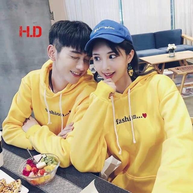 Áo hoodie đôi chữ nhỏ trái tim HDA1019
