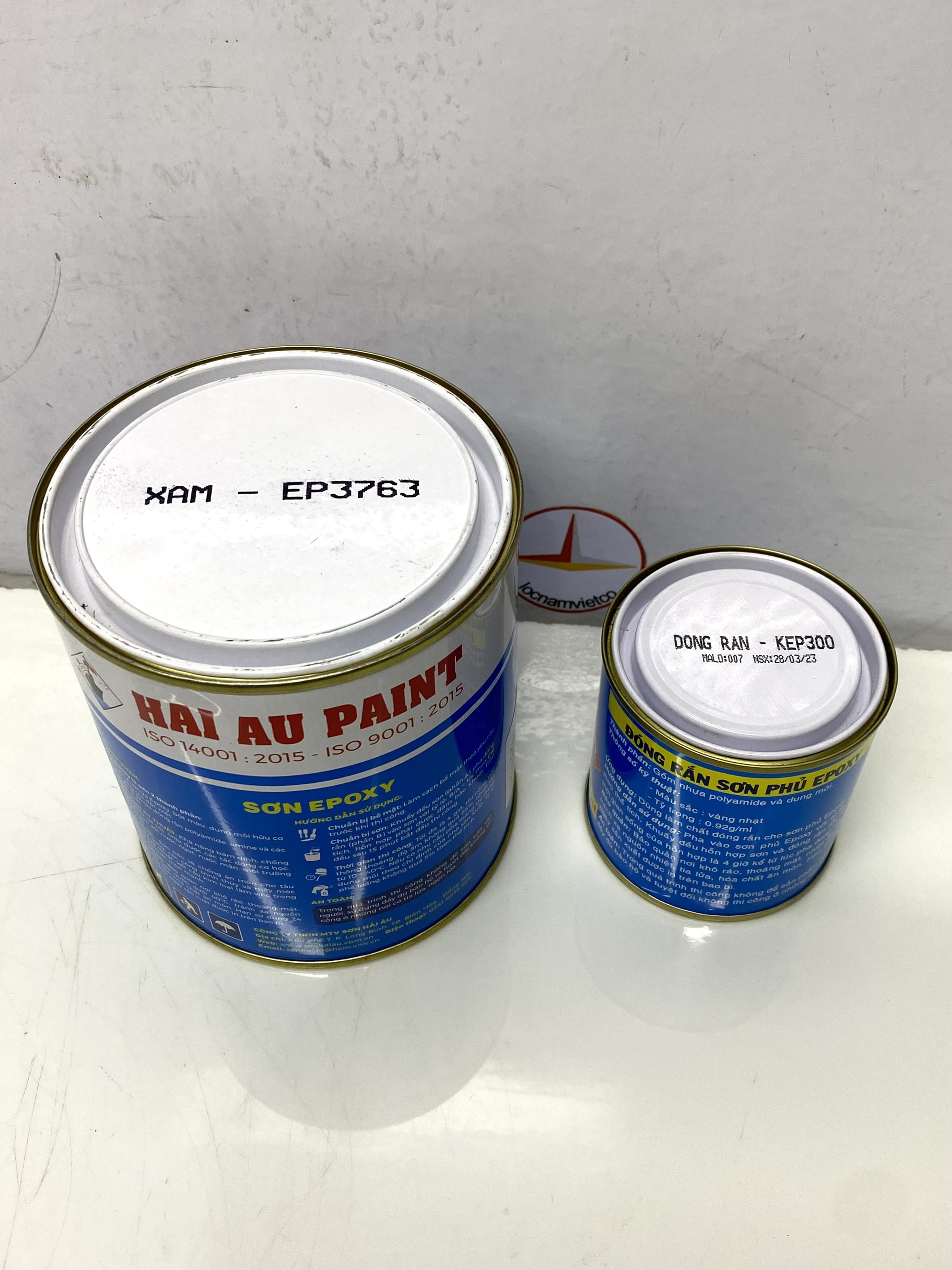 Sơn epoxy Hải Âu màu xám EP 763 1L/Bộ