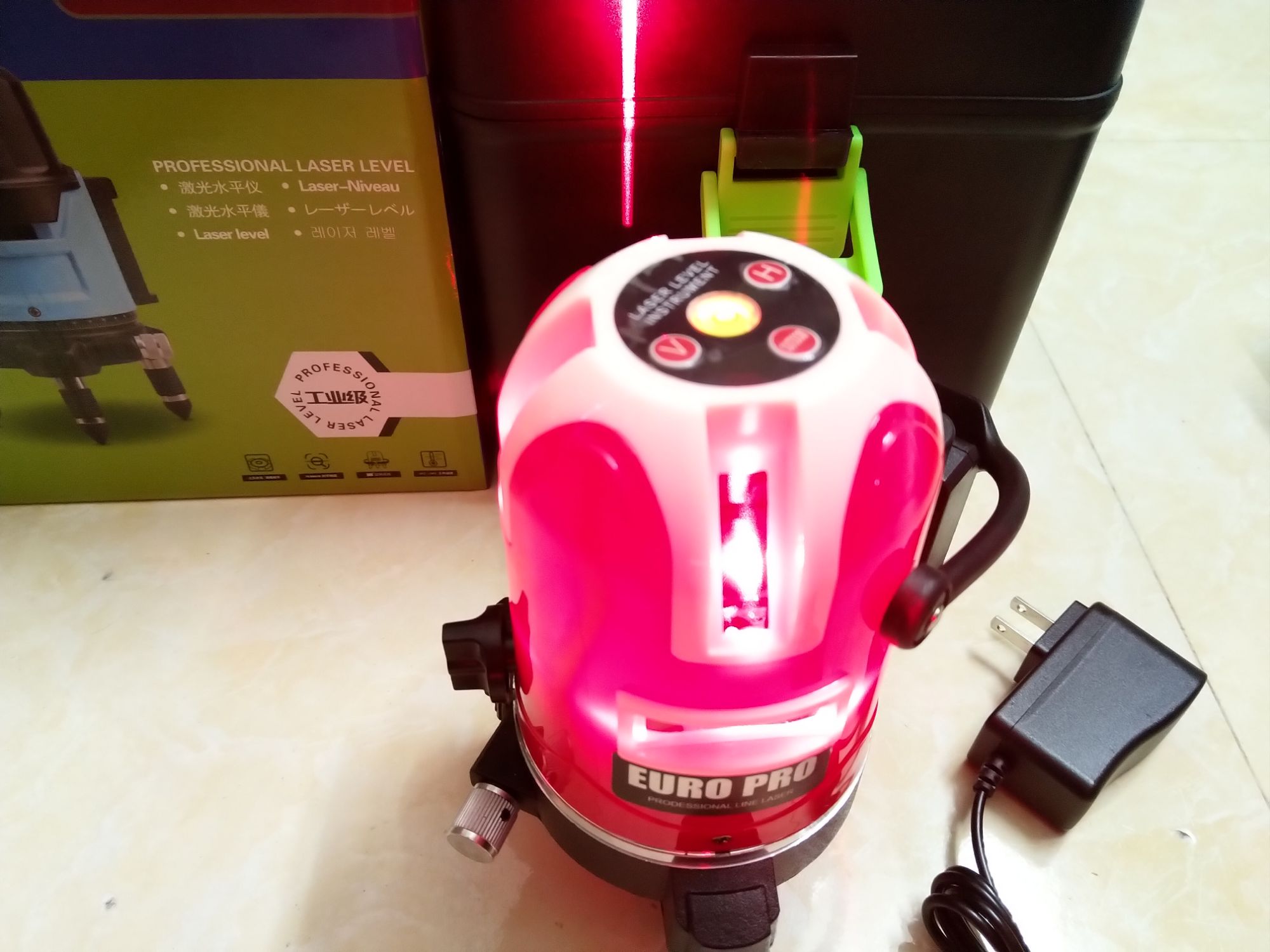 Máy bắn cốt, máy cân mực laser 5 tia đỏ Europro