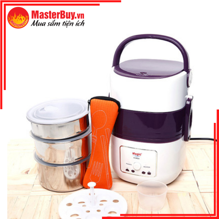 [HCM]Hộp Cơm Hâm Nấu Văn Phòng Đa Năng Magic Korea A-06