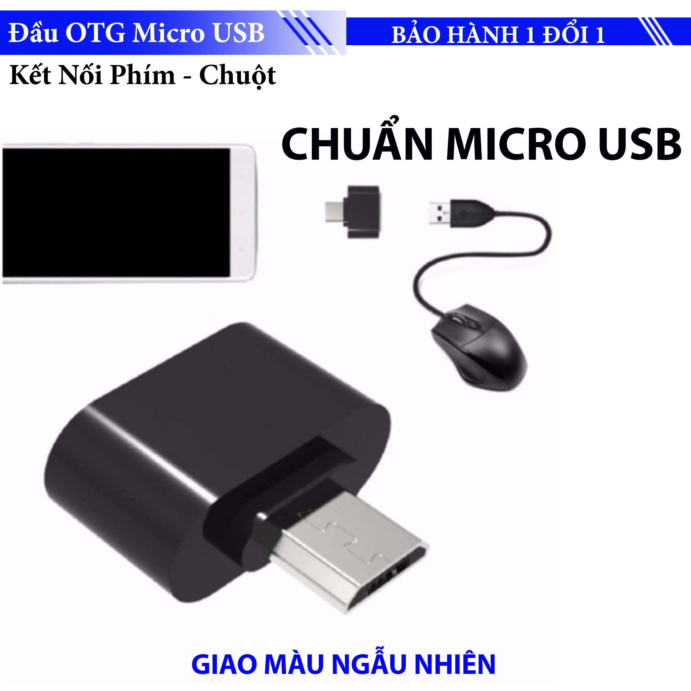 Đầu chuyển Micro USB OTG cho máy tính bảng và smart phone sử dụng cổng Micro USB