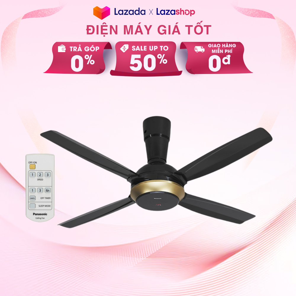 [Giao tại HCM] Quạt trần 4 cánh Panasonic F-56XPG Đen