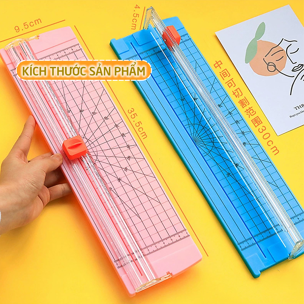 Bàn cắt giấy A4 tiện lợi (tặng kèm 5 lưỡi dao thay thế)
