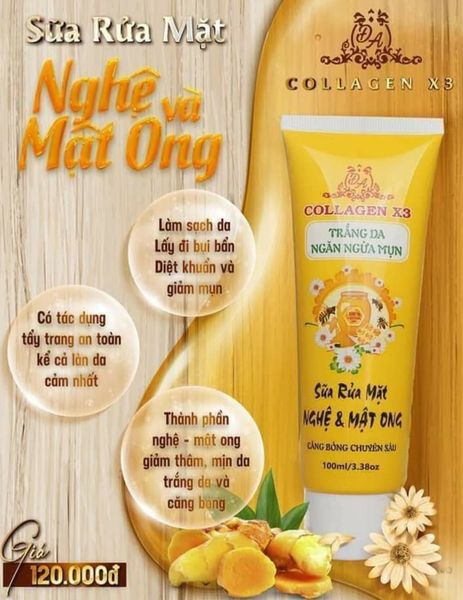 SỮA RỬA MẶT X3 Collagen NGHỆ MẬT ÔNG
