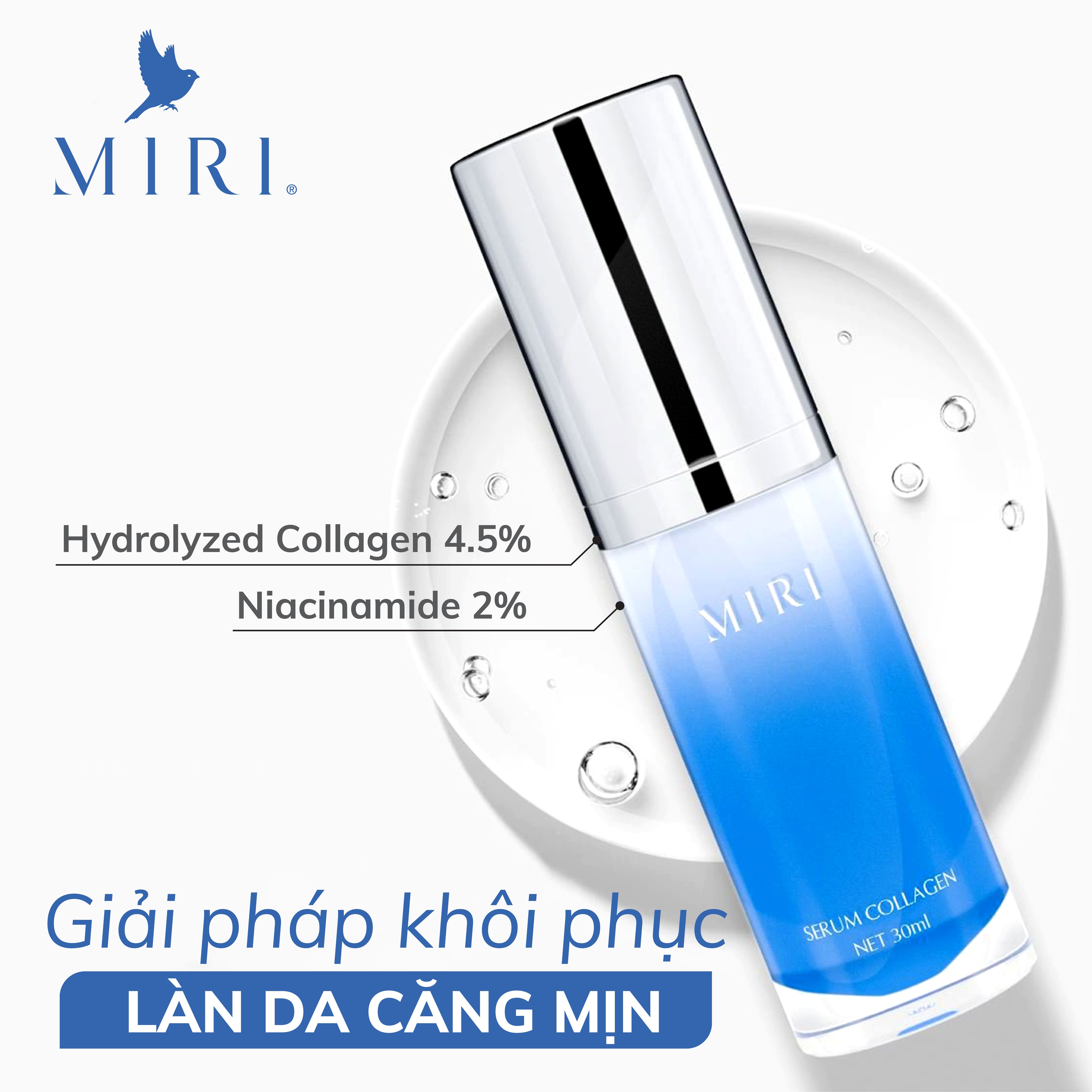 Serum Collagen Dưỡng Sáng Căng Bóng Trẻ Hóa Làn Da MIRI (30ml)