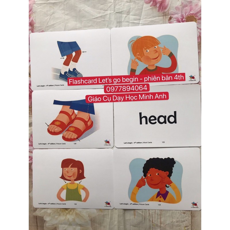 Combo trọn bộ Flashcards let’s go phiên bản mới .n.h.ấ.t. 4th - Level Begin -1-2-3 ( Hàng đẹp chất lượng)