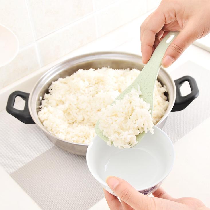 Vá xới cơm muỗng xúc cơm lúa mạch chống dính -  Muôi Cơm Chống Dính Tiện Dụng