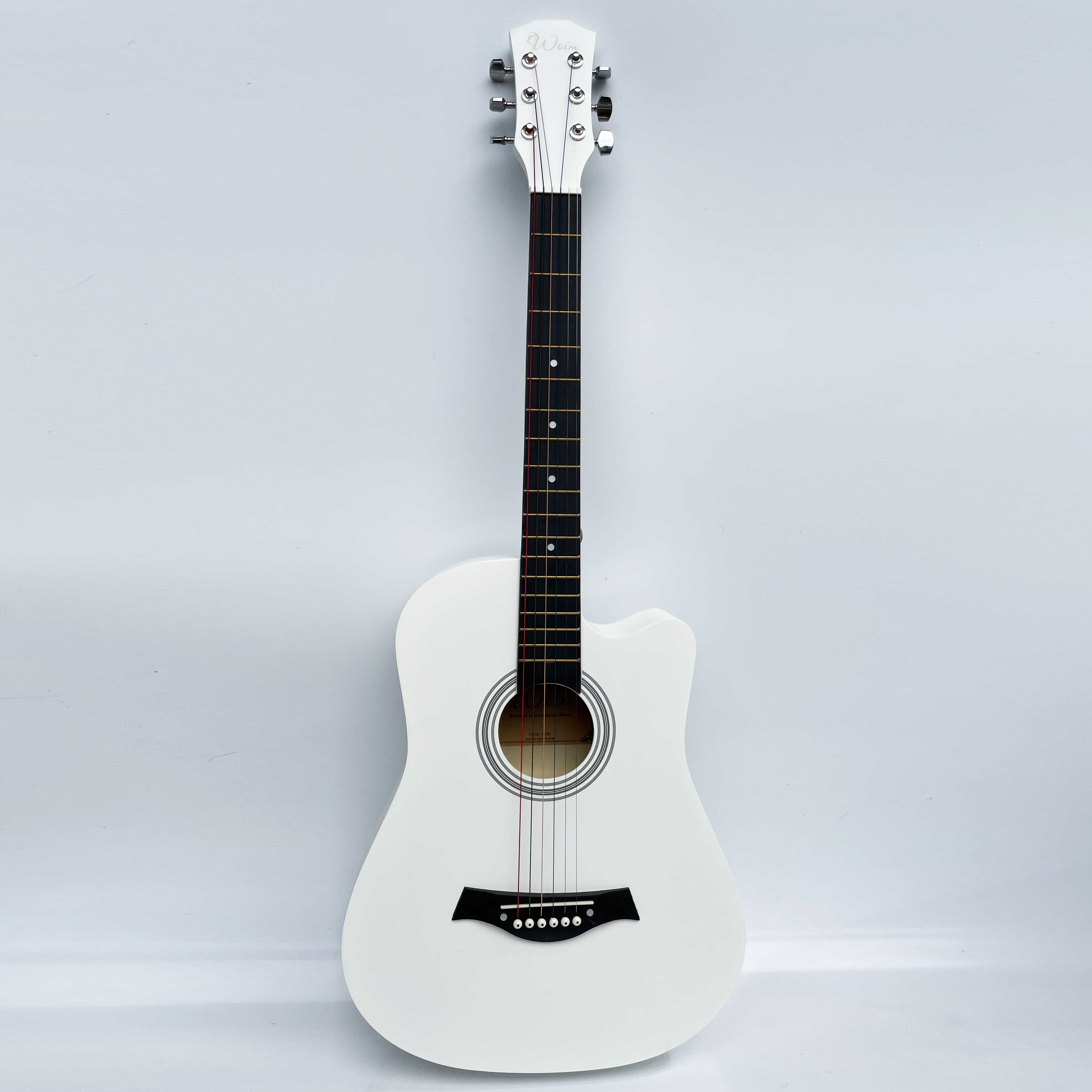 Đàn Guitar Gỗ Màu Đen Acoustic Dáng Khuyết