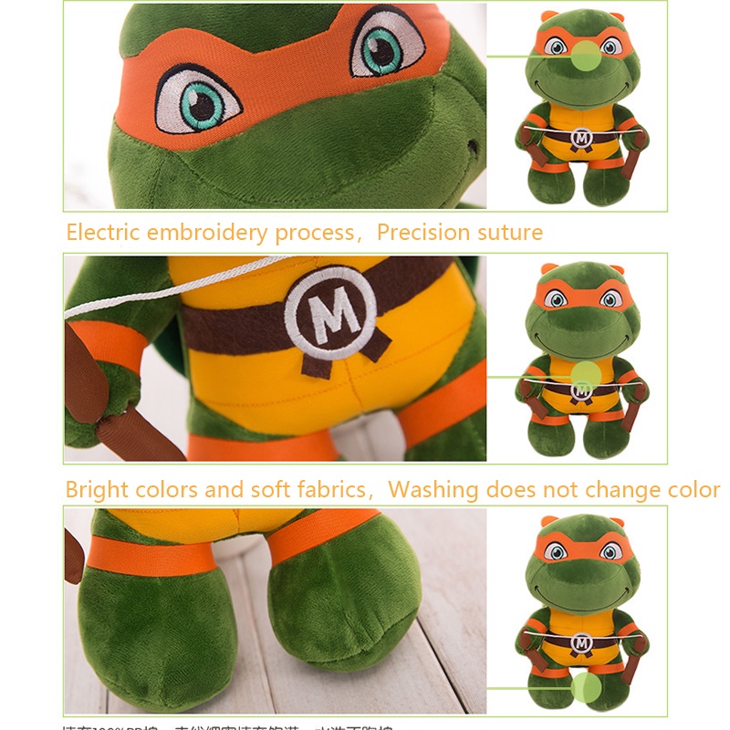 Thú nhồi bông ninja rùa mắt to