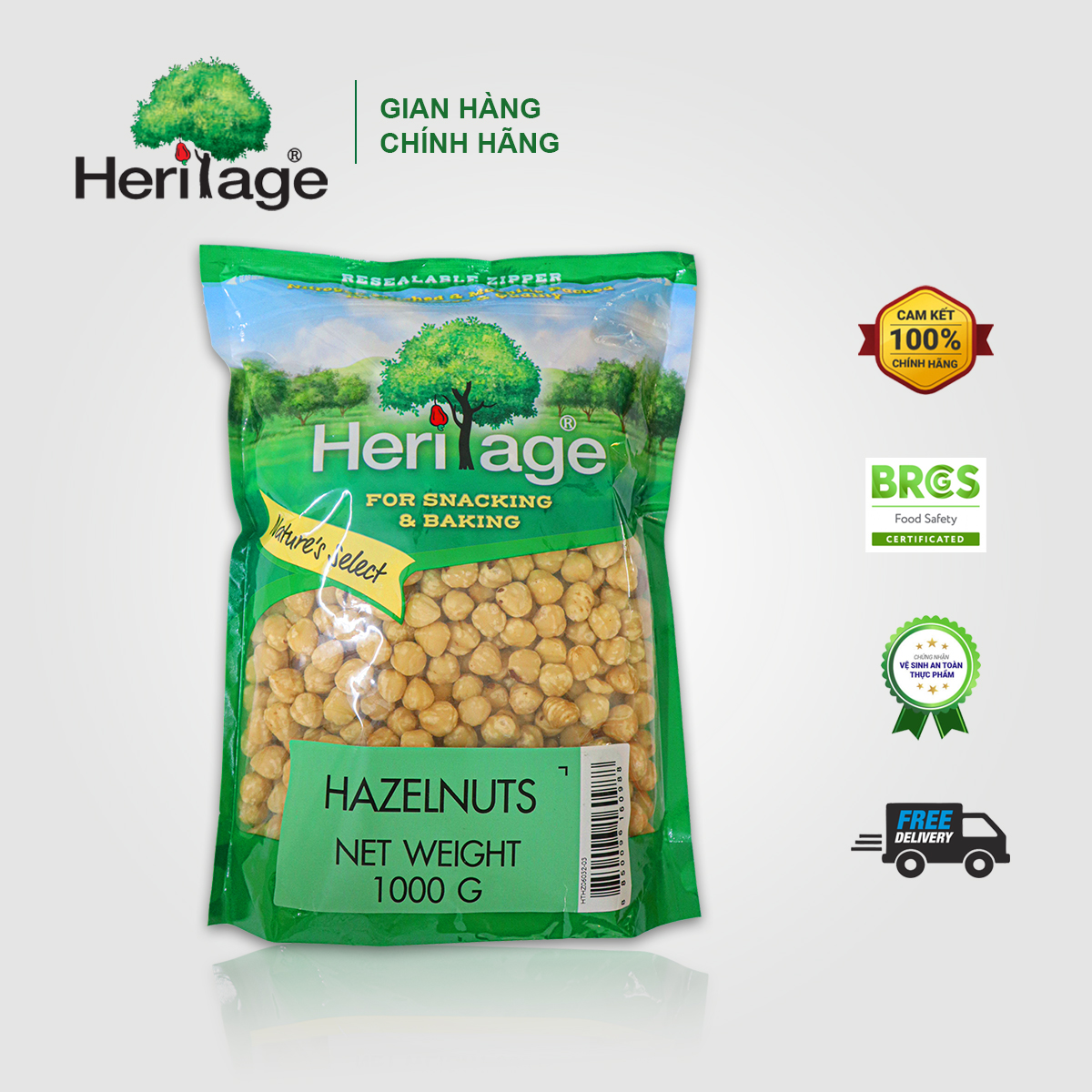 NHÂN HẠT PHỈ HERITAGE THÁI LAN 1KG-Hazelnut