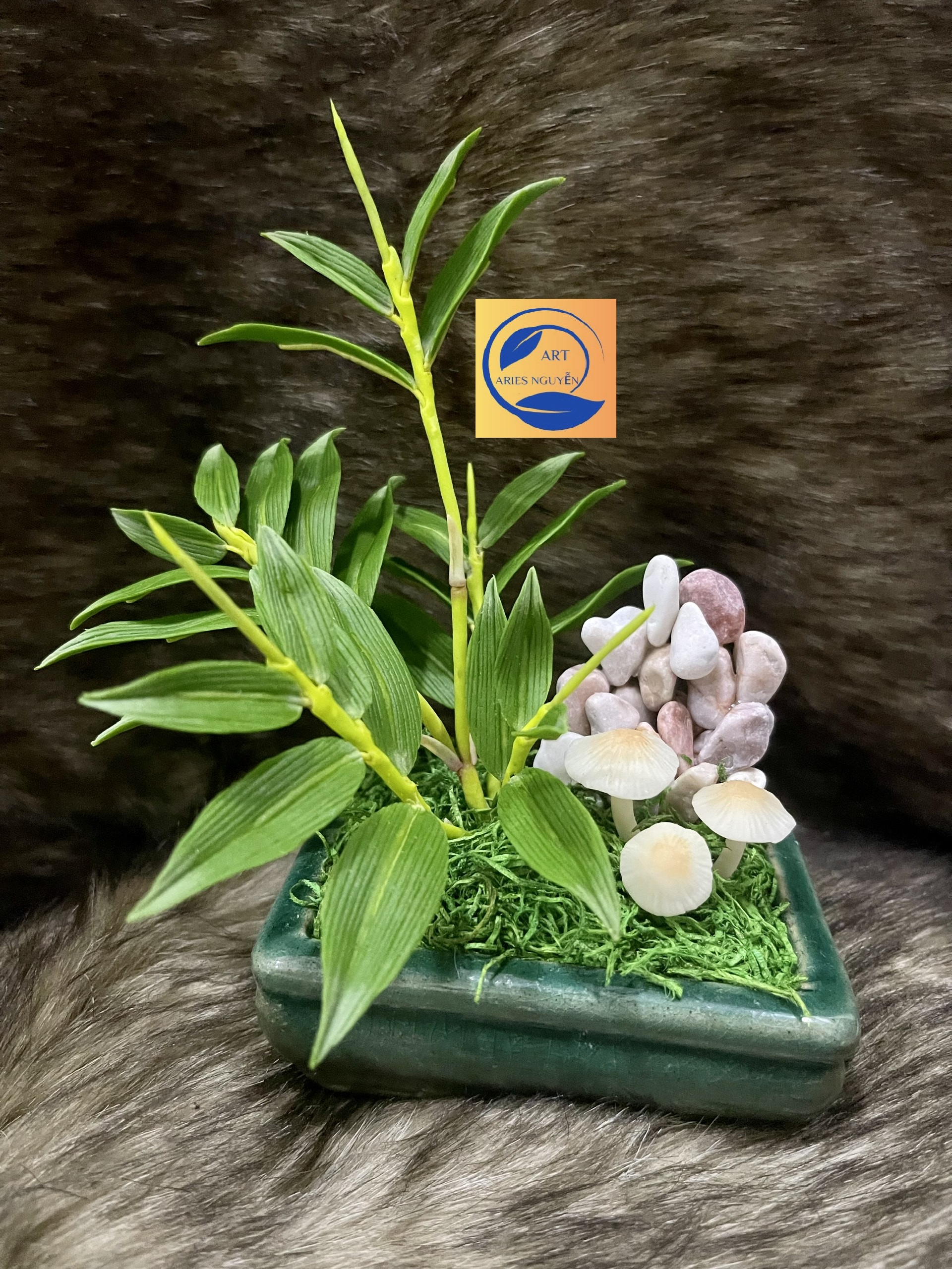 Chậu tiểu cảnh cây tre nhỏ