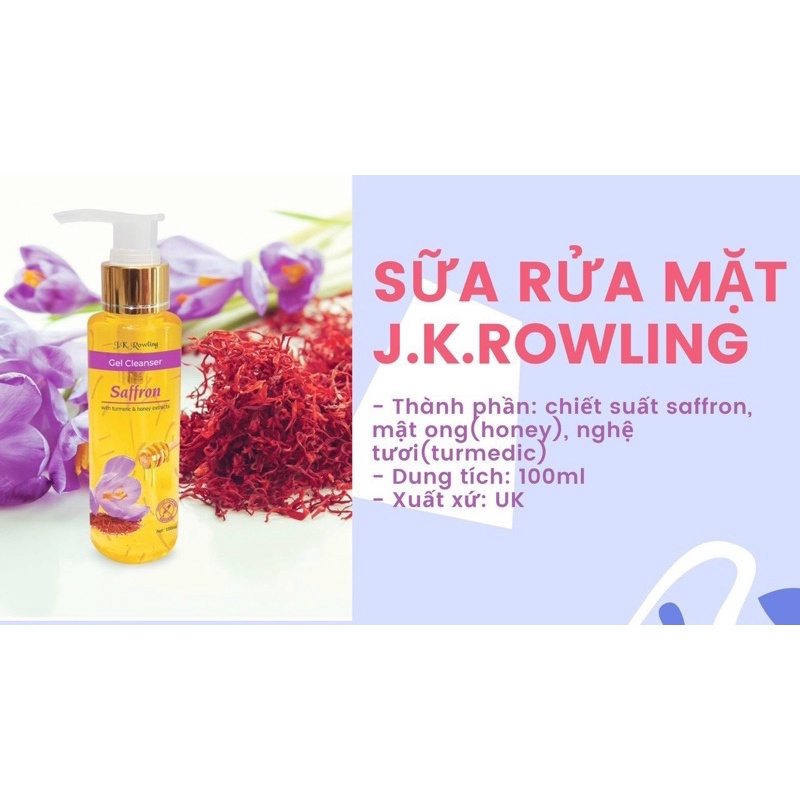 Sữa Rửa Mặt Cao Cấp Dạng Gel Saffron