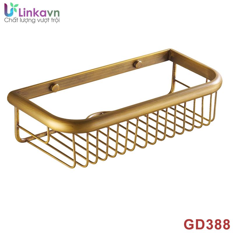 Giá đựng đồ nhà tắm đơn bằng đồng cao cấp GD388