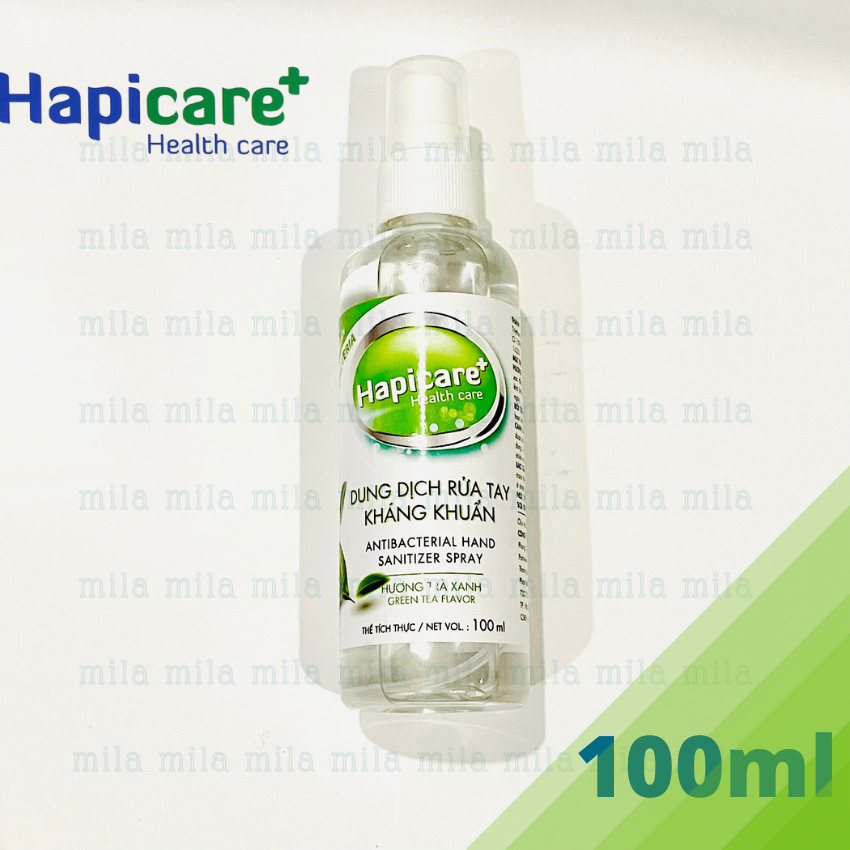 [HCM]Chai xịt 100ml cầm tay tiện lợi an toàn bao gồm dung dịch diệt khuẩn hương trà xanh thơm mát BT-X012