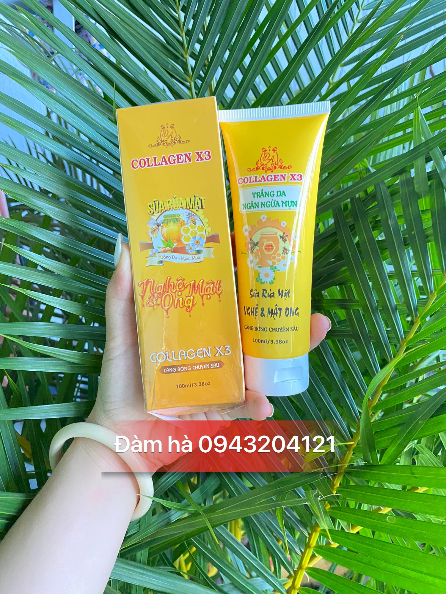 Sữa rửa mặt Nghệ Collagen X3 Đông Anh - Chính hãng