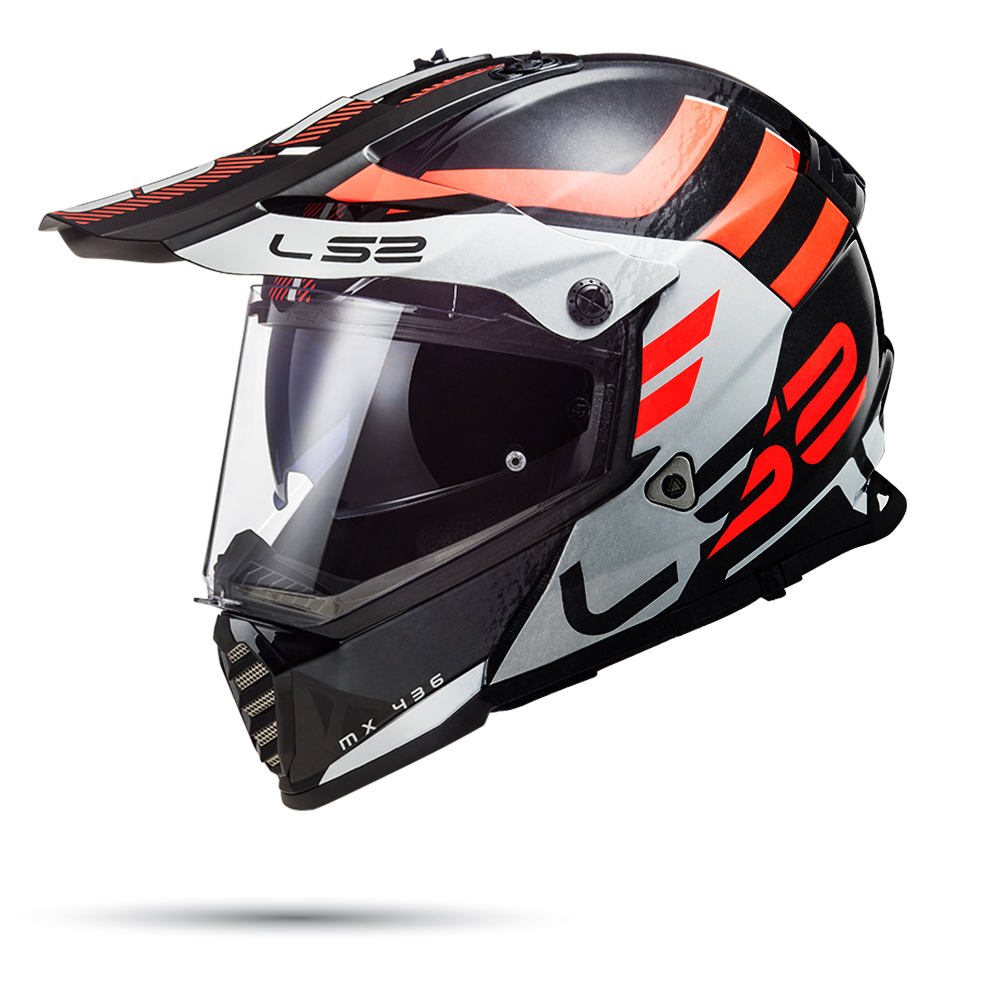MŨ BẢO HIỂM ADVENTURE LS2 MX436 - BLACK WHITE