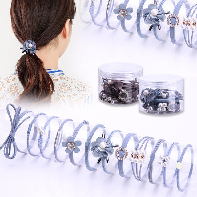 [HCM]Sét 12 dây buộc tóc Hàn Quốc siêu dễ thương.