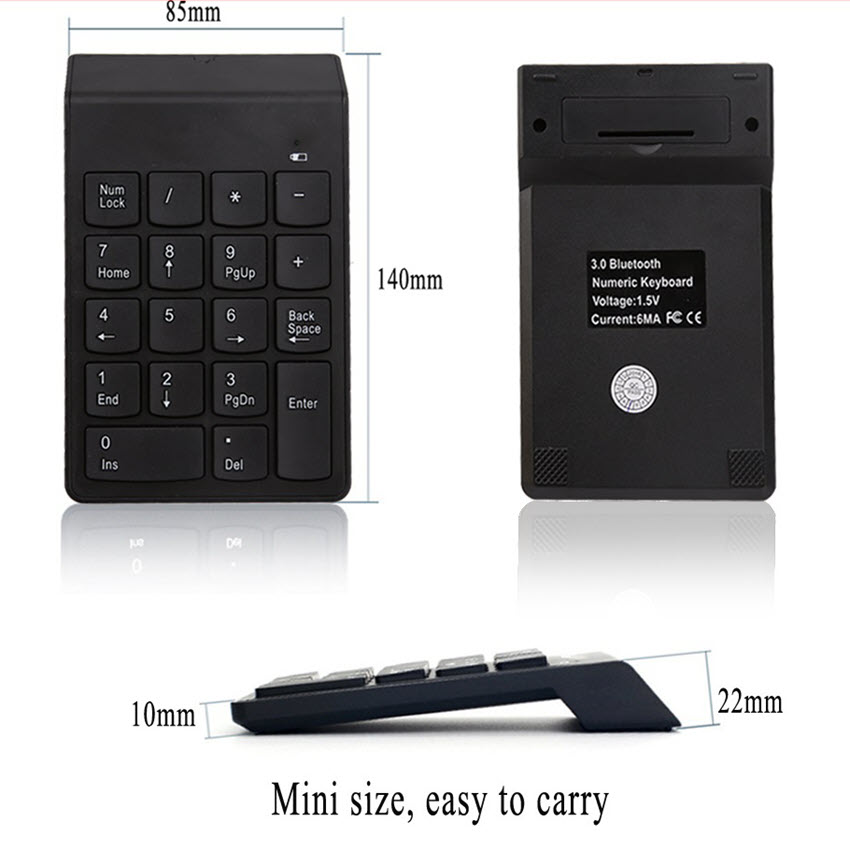 High Quality Convenient Bluetooth Wireless Numeric Keypad