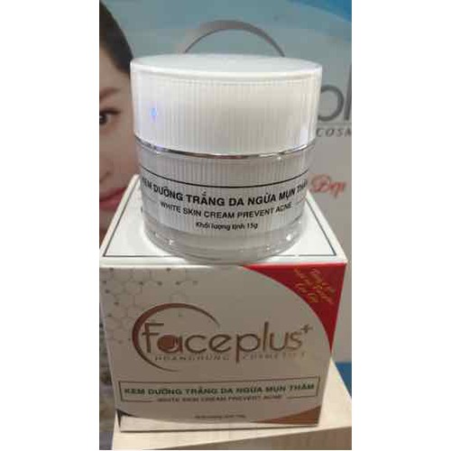 Kem Dưỡng Trắng Da Ngừa Mụn Thâm Face Plus 15g Tặng 2 gói mặt nạ Faceplus cao cấp